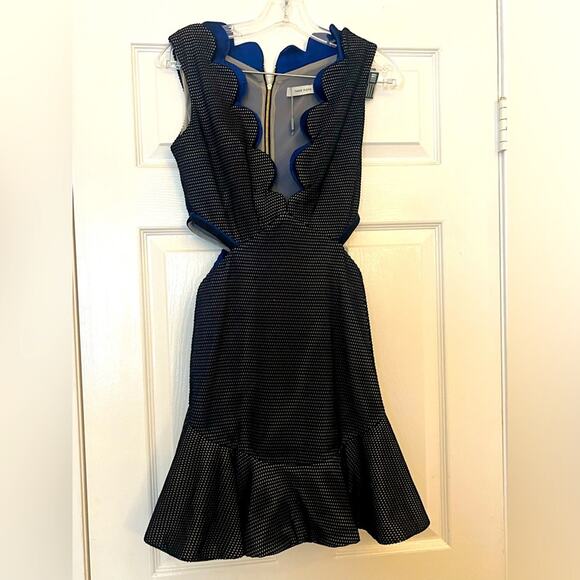 Revolve Three Floor Color Block Cut-out Cocktail Dress NWOT 4 - Picture 1 of 4